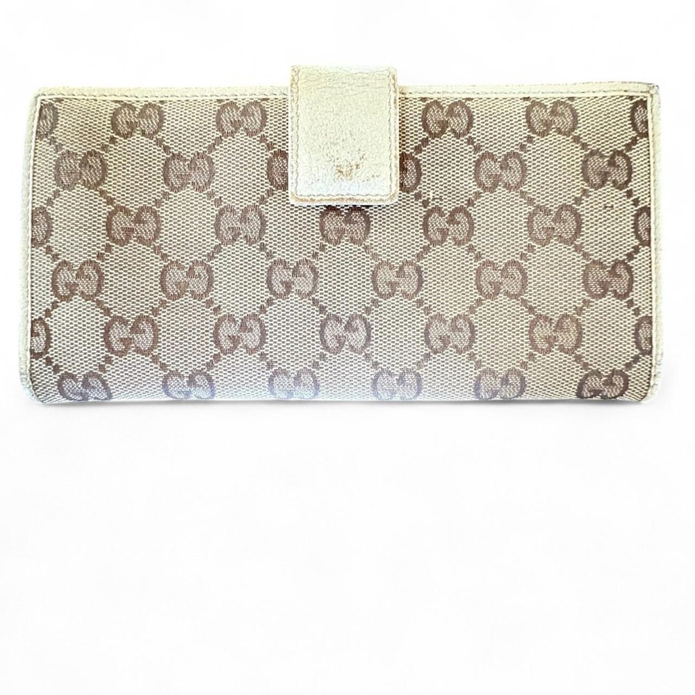 Vintage Authentic Gucci GG Supreme Monogram 
Continental Long Wallet Clutch - Picture 2 of 8